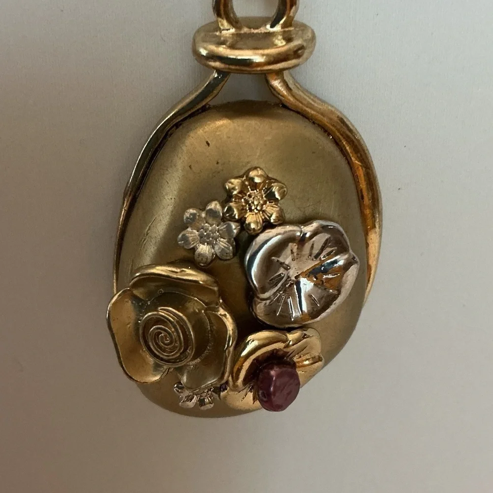 Lauren Ralph Lauren Vintage Rose Charm Pendant Necklace